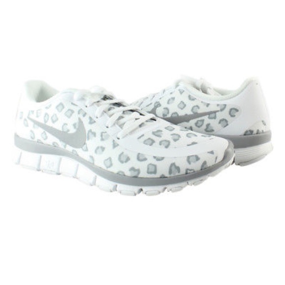 white cheetah print nikes